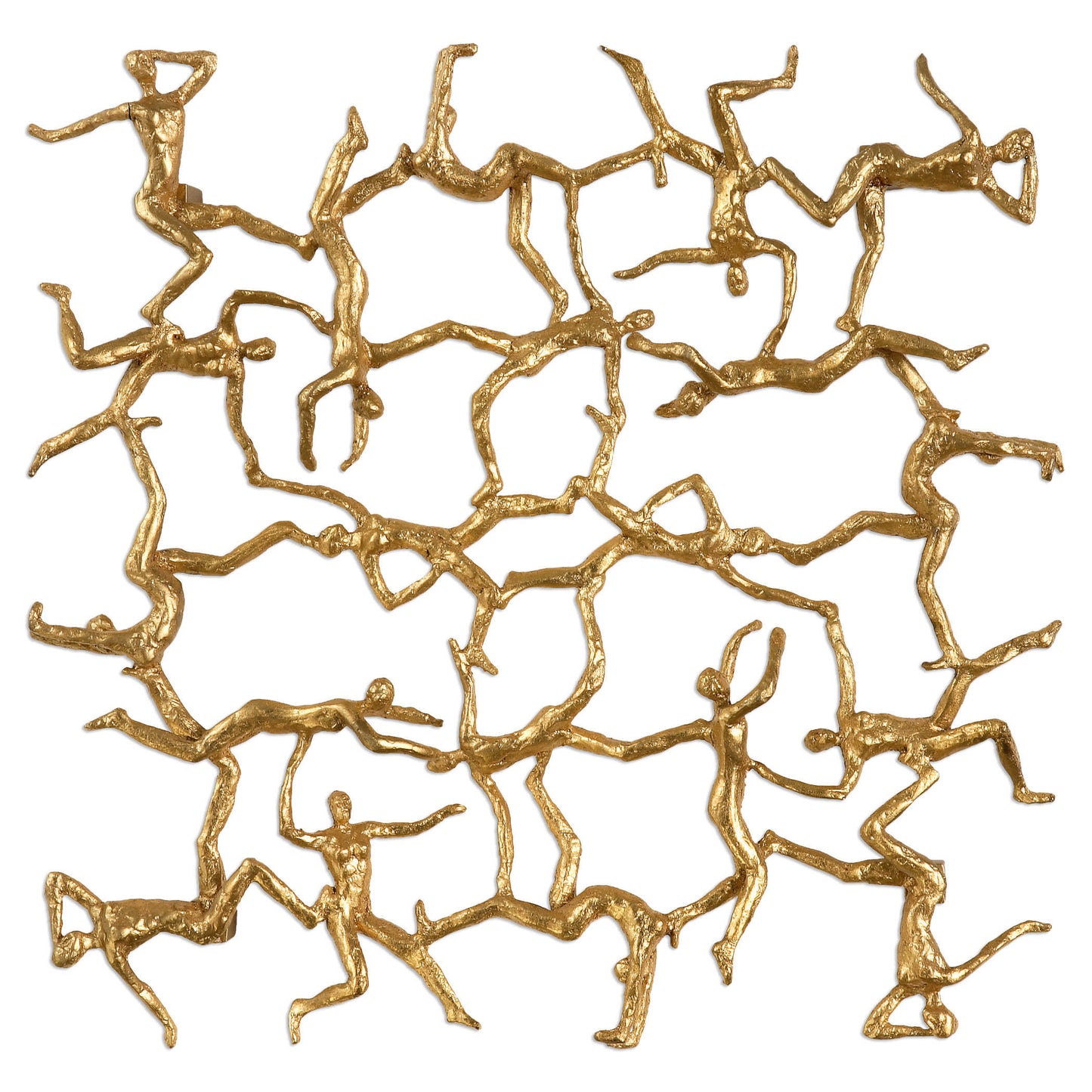 Golden Gymnasts Wall Square