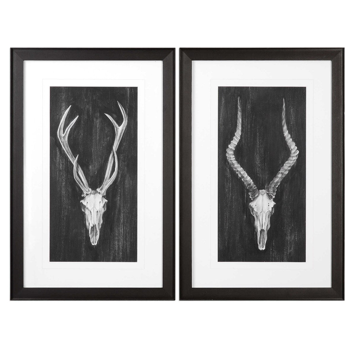 Rustic European Mounts Framed Prints S/2