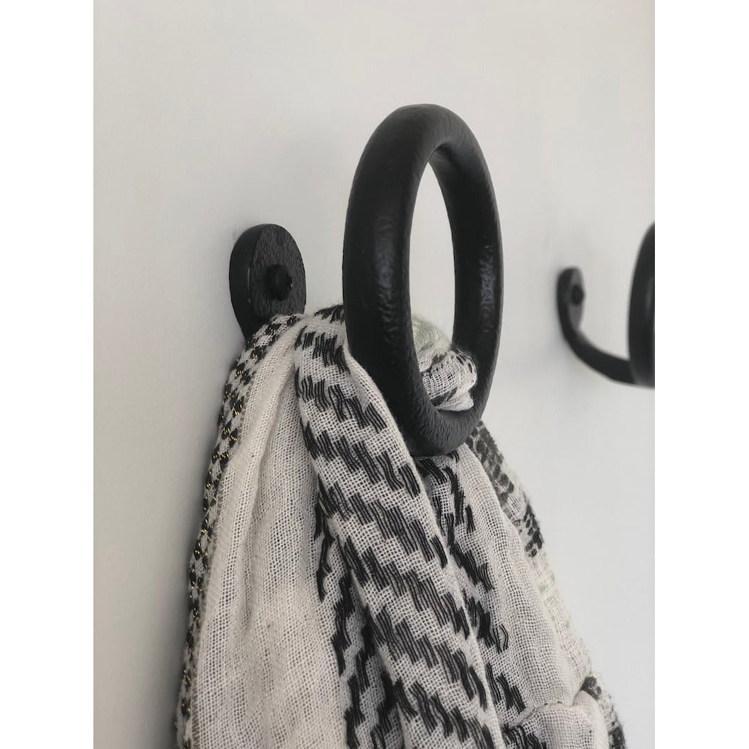 3" Black Metal rustic Modern Farmhouse Farm House Coat Hook Wall Hook