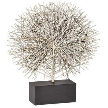 Tumble Weed Sculpture-Silver Leaf-Sm