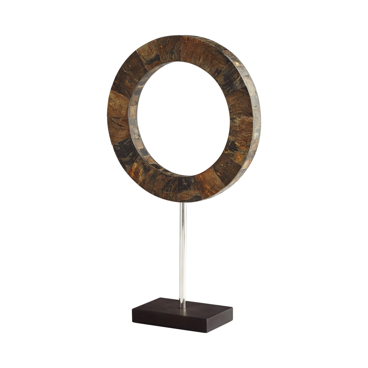 Portal Sculpture | Brown And Stainless Steel - Medium