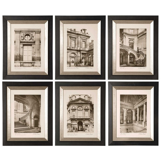 Paris Scene Framed Prints S/6