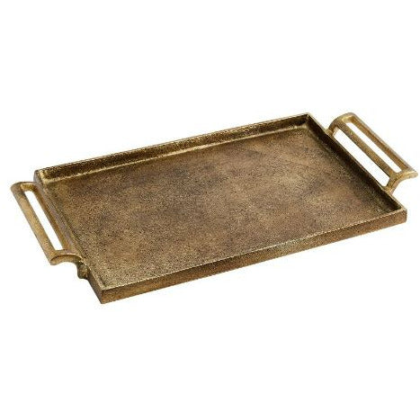 Antiqued Metal Decorative Tray Small